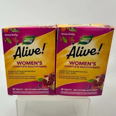 Nature's Way Alive! Multivitamínico completo para mujer una vez al día 50 comprimidos 04/2026 Foto 1 de 4