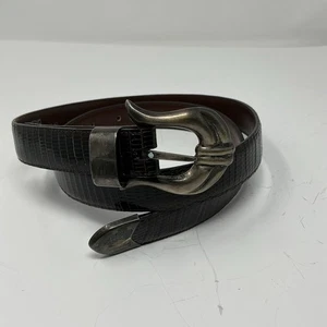 Brenda Schoenfeld Dallas Lizard Belt 925 Sterling Silver Size 26 - Picture 1 of 12