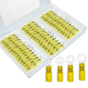 120 STCK. Wärmeschrumpf-Drahtverbinder, 10 12 AWG Ringklemmen, 10 12 Stärke Autom - Bild 1 von 12