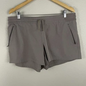 Pantaloncini Kuhl donna XL marrone marrone marrone Strattus chino coulisse zip tasche pantaloncini - Foto 1 di 6