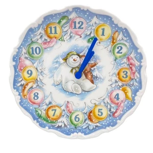 Royal Doulton The Snowman bone china wall clock Christmas holiday decor England - Picture 1 of 12