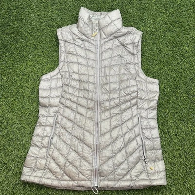 North Face Thermoball 背心女式小号 S Trekker 灰色无袖 — 第 1/4 张图片