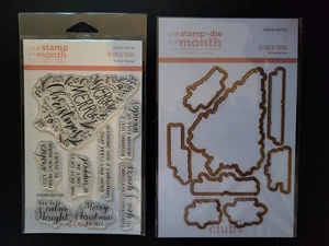 SPELLBINDERS Clear Stamp & Die Set To You & Yours Oct25 Christmas Tree Phrases - Picture 1 of 6