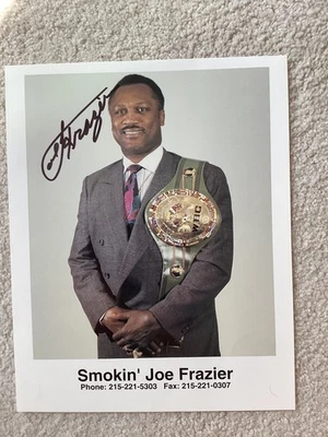 NICE AUTOGRAPHED Boxing Joe Frazier 8x10 Photo signed in person - Image 1 of 2