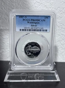 2007-S Silver Proof Quarter Washington PCGS PR69DCAM 25C PF69 - Picture 1 of 4