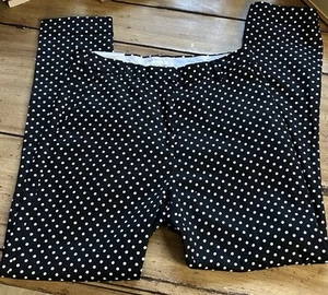 Womens H & M Pants New Size 8 Black W/ Polka Dots - Picture 1 of 3