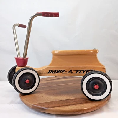 Radio Flyer Scooter Vintage Madera 18" Arce Push Juguete Clásico Años 80 Foto 1 de 4