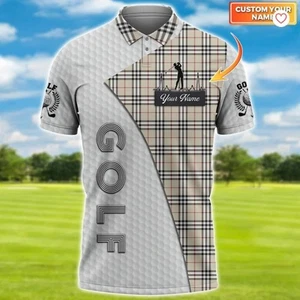 3D Polo Shirt For Golfers Golf Polo With Personalized Name Custom - Picture 1 of 3