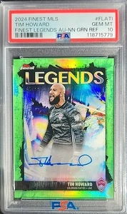 Tim Howard 2024 Topps Finest MLS Legends Auto Neron Green Rapids #45/99 PSA 10 - Picture 1 of 2