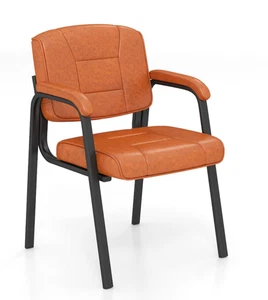 COSTWAY Set of 2 Big & Tall Guest Chair Waiting Room Chair Coffee - Picture 1 of 9