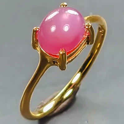 Anillo Rubí Hecho a Mano Plata de Ley 925 Talla 5.75/R442335 Foto 1 de 4