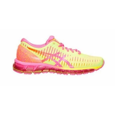 Nuevo Talla 6 Mujer ASICS GEL QUANTUM 360 T5J6Q-073 Flash Amarillo / Rosa Fucsia - Imagen 1 de 4