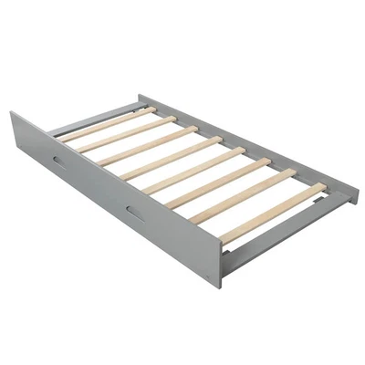 Full over Full Bunk Bed with Twin Size Trundle Grey Full - Image 1 of 4