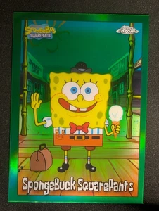 2025 Topps Chrome SpongeBob SquarePants 25th SPONGEBUCK Green KELP Refractor #54 - Picture 1 of 5