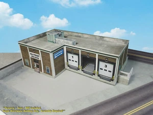 N Scale Building - Cross Dock / Warehouse - PRE-CUT Cardstock (PAPER) Kit CDN1 - Picture 1 of 12
