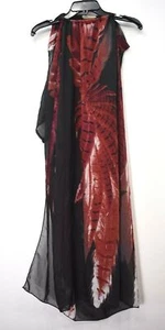 Biubiu Womens Sleeveless Floral Print Boho Halter Beach Split Cover Up Dress L - Picture 1 of 9