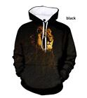 Men 3d Lion Pattern Printing Hoodie Creative Casual Street Style Animal Pullover