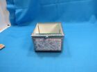 SQUARE  Beveled Glass Footed  Jewelry Trinket Box Casket Shabby Chic 4" square