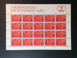 BroadviewStamps Liechtenstein #422 MNH F-VF.  Mini-sheet/S.S. 20 stamps. - Picture 1 of 2