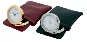 Sveglia/Orologio Da Viaggio,Custodia Cuoio - Rapport Pochette,2 Modelli - Nuovo - Foto 1 di 3