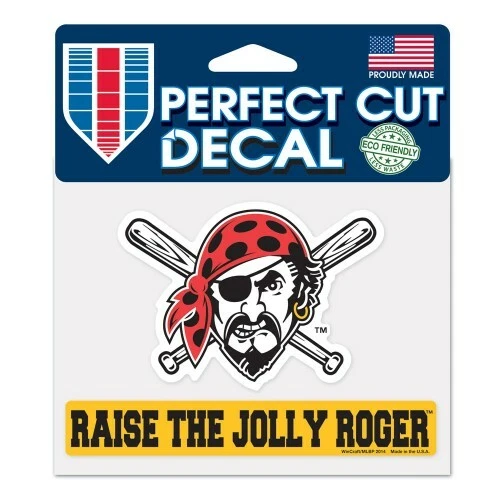PITTSBURGH PIRATES DIE-CUT DECAL 4"X5" WINDOWS LAPTOPS MLB OFFICIALLY LICENSED - Image 1 of 1