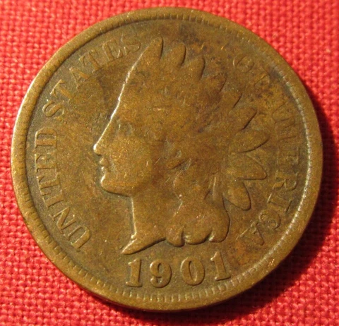 1901 Indian Head Cent - Circulated - Actual Coin in Photos  (2739) Cover