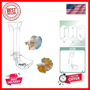 Aquarium Fish Shrimp Feeding Dish Set Clear Fish Feeder Tube and Dish with Cl... - Picture 1 of 8