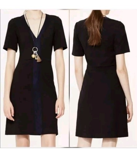 Abito a tunica Tory Burch nero blu sallare taglia 2