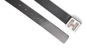 Hugo Boss Damas Cinturón Karlie Negro 3cm Correa Logo Hebilla Nuevo Genuino - Imagen 1 de 8