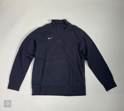 Nike Team Premier Fleece Gray 1/4 Zip Jacket Men's Size Medium (598442-060) - Image 1 of 4
