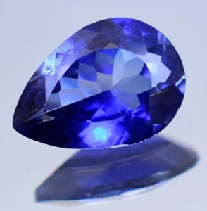 Impresionante piedra preciosa suelta certificada pera zafiro azul real natural de 3,70 quilates - Imagen 1 de 7