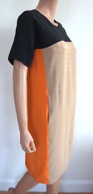 Vestido $895 Auténtico DISFRAZ NACIONAL Mezcla de Seda BLOQUE DE COLORES IT-40 US-6 ITALIA Foto 1 de 4