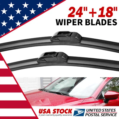 24"+18" For GMC Terrain 2018-2020 All Season Bracketless Windshield Wiper Blades — 第 1/4 张图片