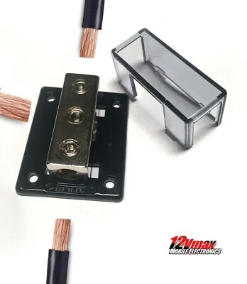 New 0 Gauge In to 4 Gauge Out Distribution Block for Ground Power Amplifier - Image 1 of 4