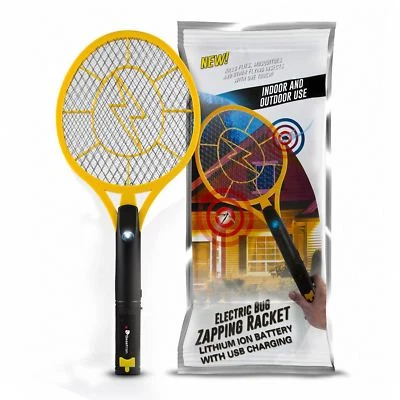 Beastron Rechargeable Handheld Electronic Insect Mosquito Fly Bugs Zapper Racket - Image 1 of 4