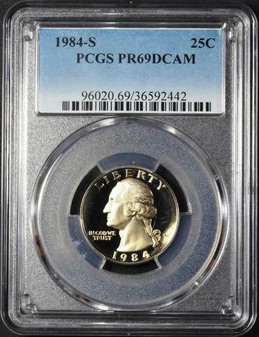 1984-S Washington Quarter PR69 DCAM PCGS free shipping Cover