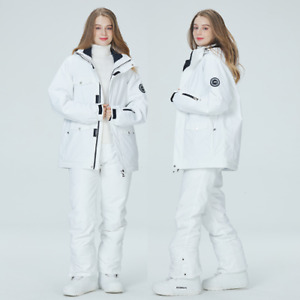 Ski Suit Winter Men Women Solid Color Snow Ski Jacket Windproof Snowboard Pants
