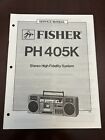Fisher Ph 405K Stereo System Boombox Service Manual Vintage Oem Diagrams