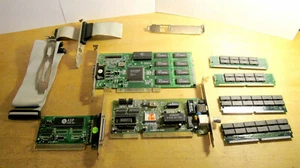 Stock informatica vintage, varie schede (scheda video e rete), memorie e cavi - Photo 1/5