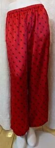MIXIT Women's Size Medium Red Satiny Scotty Dog Print Lounge Pajama Pants  - Picture 1 of 10