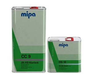 SET Mipa 2K HS vernice trasparente CC 9 incl. Indurente HS 10 corto 7,5 L | 5,0 L vernice trasparente 2,5  - Foto 1 di 5