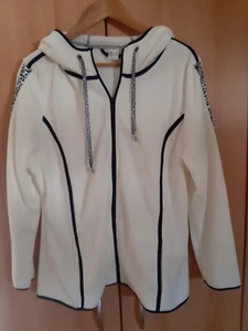 Fleece Weste Damen weiß Gr. 46 neu mit Kapuze - Bild 1 von 5