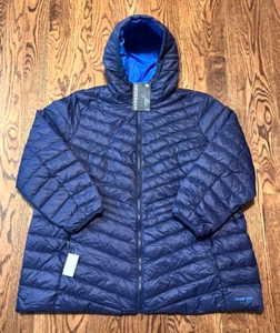 Chaqueta larga de plumón Lands End para mujer 2X peso errante ultraligera empaquetable relleno 800 - Imagen 1 de 5