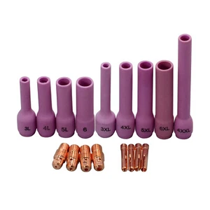 TIG Collet body Ceramic Cup Extended 796F SR WP 9 20 25 TIG Welding Torch 17pcs - Picture 1 of 6