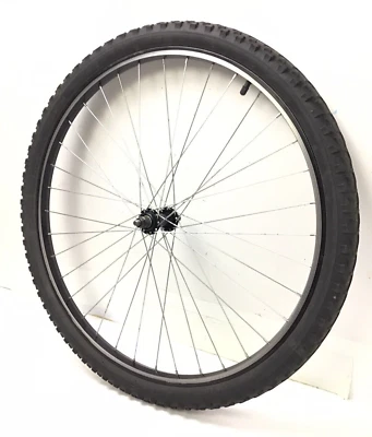 Rueda delantera de aleación negra de 26" para bicicleta con neumático de 1,95" #J97 Foto 1 de 3