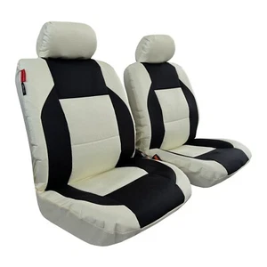 Beige Black Canvas Seat Covers For MAZDA PROTEGE 1998-2003 - Imagen 1 de 6