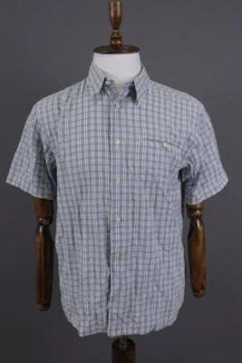 Chevignon Multicolor Plaid Cotton Collared Short Sleeve Button Down Shirt Size L - Image 1 of 4