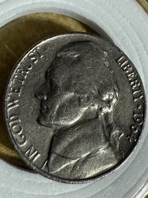 1964 nickel no mint mark Observed & Reverse Error  - Image 1 of 4