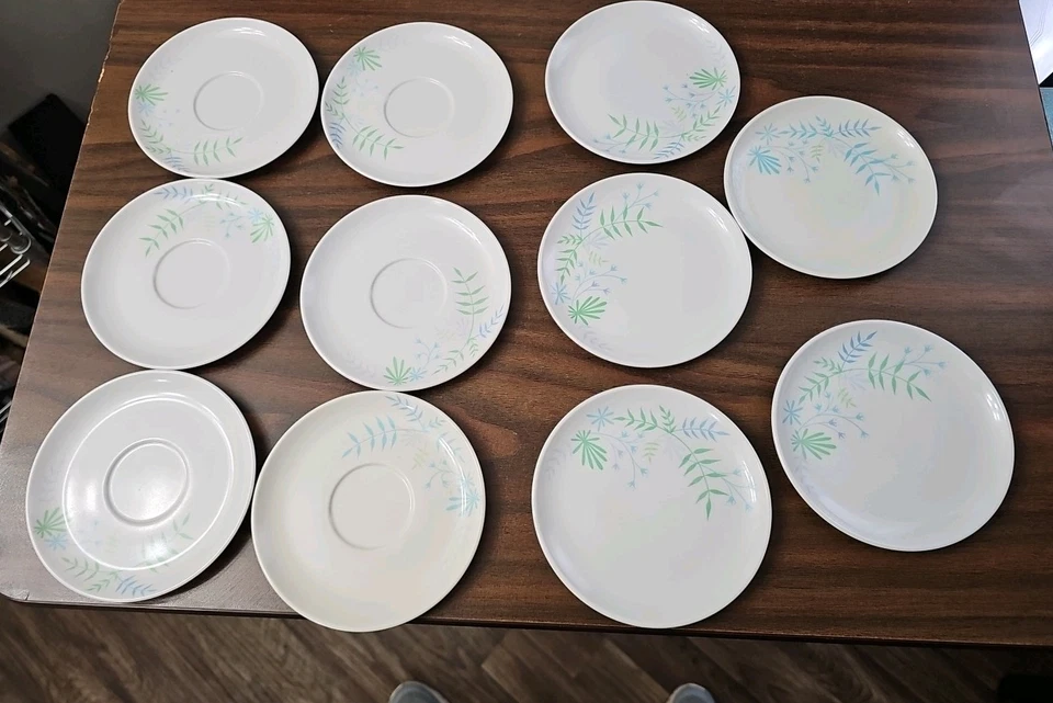 BROOKPARK BLUE BELLS MELMAC 6 (6) БЛЮДЦЕ И (5) ДЕСЕРТ ТАРЕЛКА КОМПЛЕКТ - Изображение 1 из 4