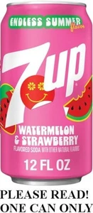 Seven Up 7 Up Endless Summer Watermelon Strawberry USA 2025 FULL New 12oz Ltd Ed - Picture 1 of 5